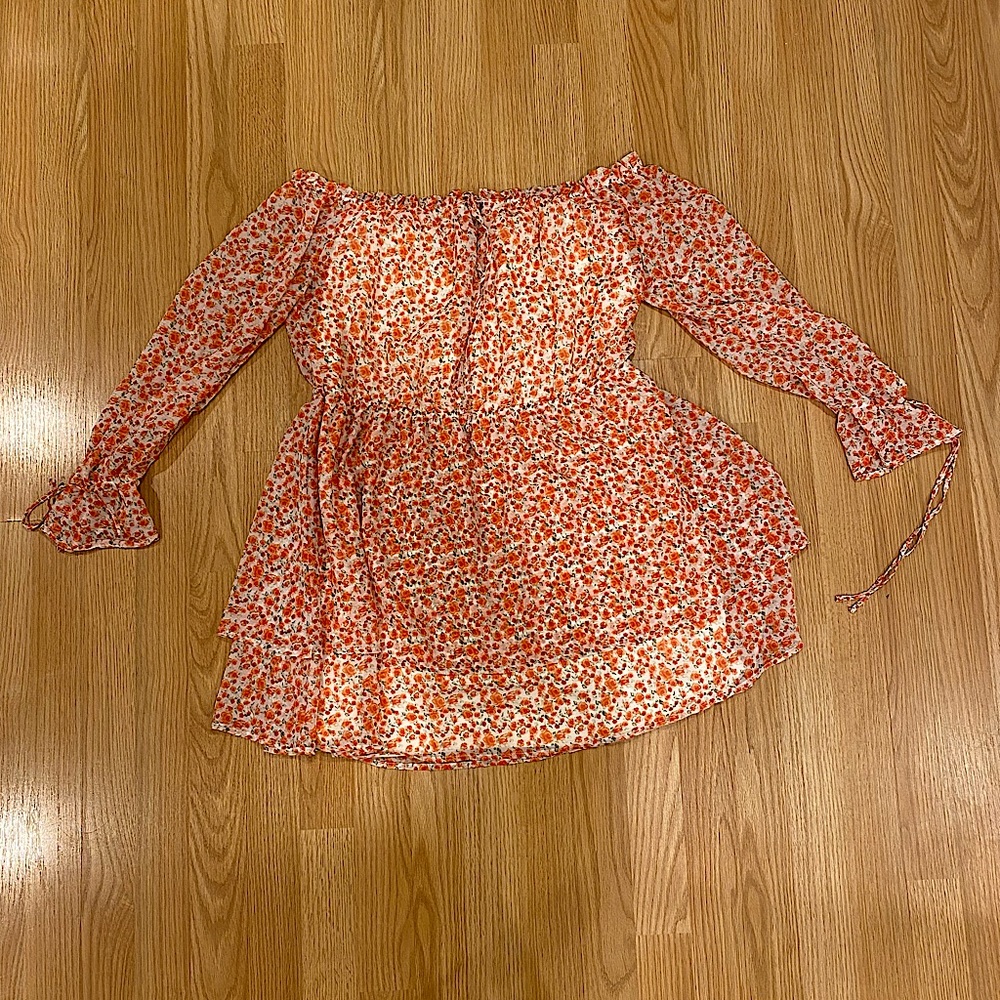 Polly & Esther Off Shoulder Floral Mini Dress